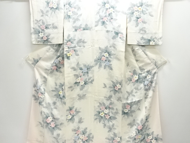 草花模様小紋着物